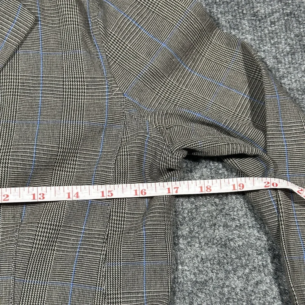 Converse One Star Mens XS Grey Blue Glen Plaid Cotton 2 Button‎ Blazer Jacket